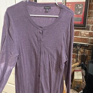 Eddie Bauer Purple Cardigan Sweater with Buttons